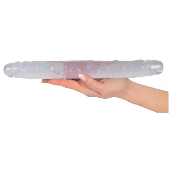 Kristalas - dvigubas dildo - stiklas - 34 cm