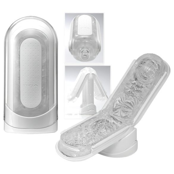 TENGA Flip Zero - masturbatorius vyrams - baltas