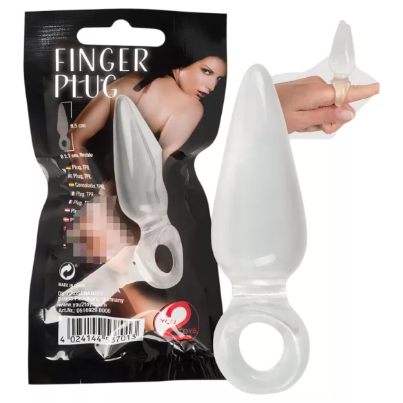 You2Toys - Finger Plug - pirštų analinis kaištis (skaidrus)