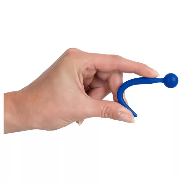 Dilator Sperm Stopper - varpos dilatorius su rutuliuku - silikonas - mėlynas