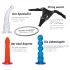 You2Toys - prisegamas dildo rinkinys - spalvotas