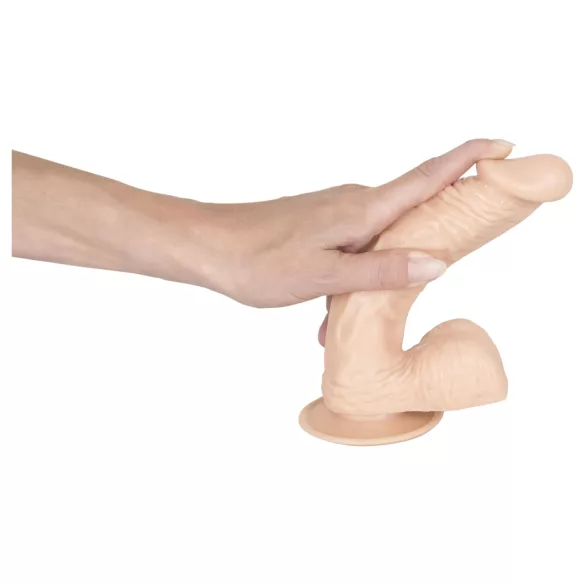 You2Toys - Europos mylėtojas - dildo su sėklidėmis - vidutinis (natūralios spalvos)