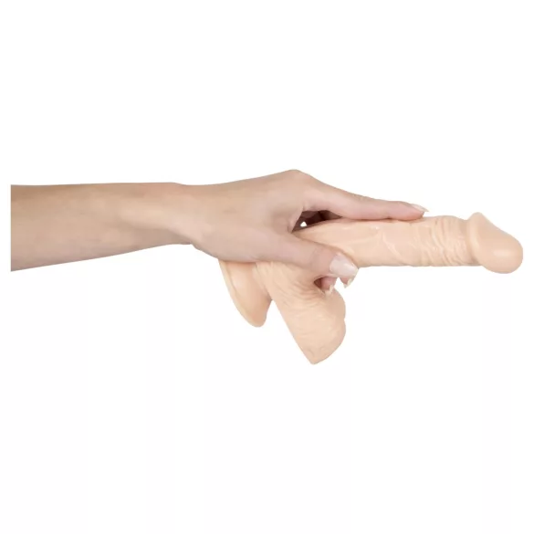 You2Toys - Europos mylėtojas - dildo su sėklidėmis - vidutinis (natūralios spalvos)