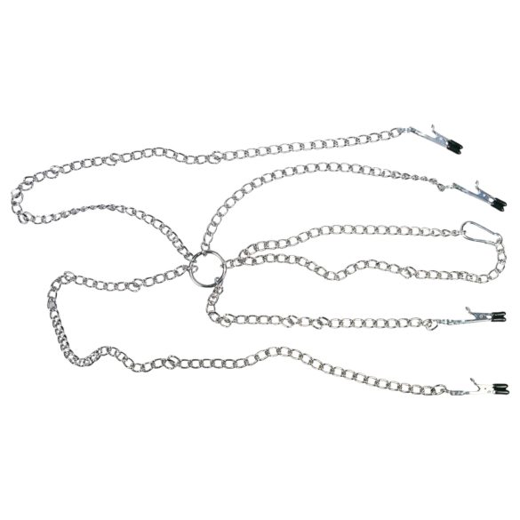 Sekso grandinė - spenelių spaustukai - moterims