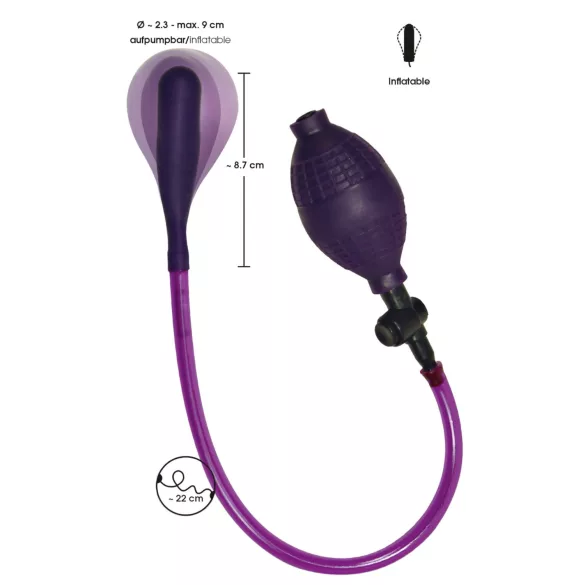 Bad Kitty - pripučiamas analinis plėstuvas - lateksas - violetinis