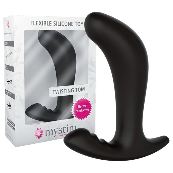 mystim Twisting Tom - elektro analinis dildo (juodas)