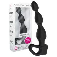   mystim Big Bend-it! - rutulinis elektro analinis dildo (juodas)