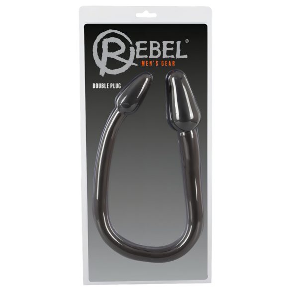 Rebel Double Plug - dvigubas analinis kaištis (juodas)