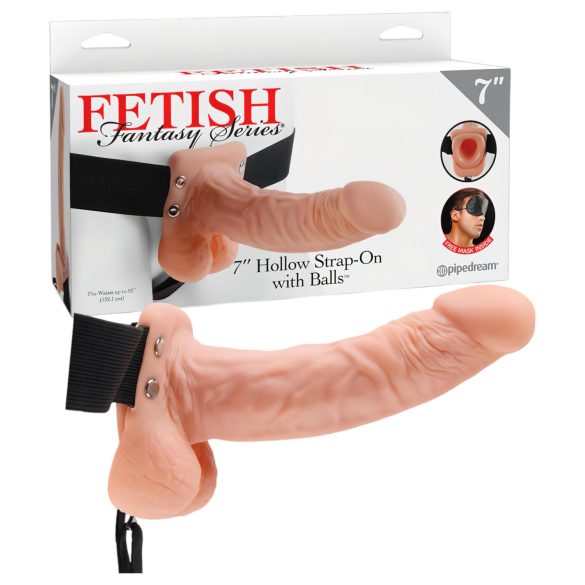 Fetišo prisegamas dildo 7 - natūralios spalvos