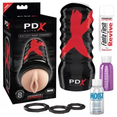   PDX Elite - masturbatorius vaginos forma - rankinis siurbimas - kūno spalva
