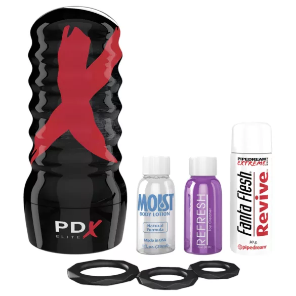 PDX Elite - masturbatorius vaginos forma - rankinis siurbimas - kūno spalva