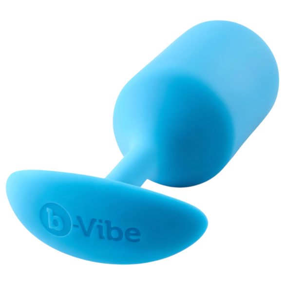 b-vibe Snug Plug 3 - analinis kaištis su dviem rutuliukais - 180g - mėlynas