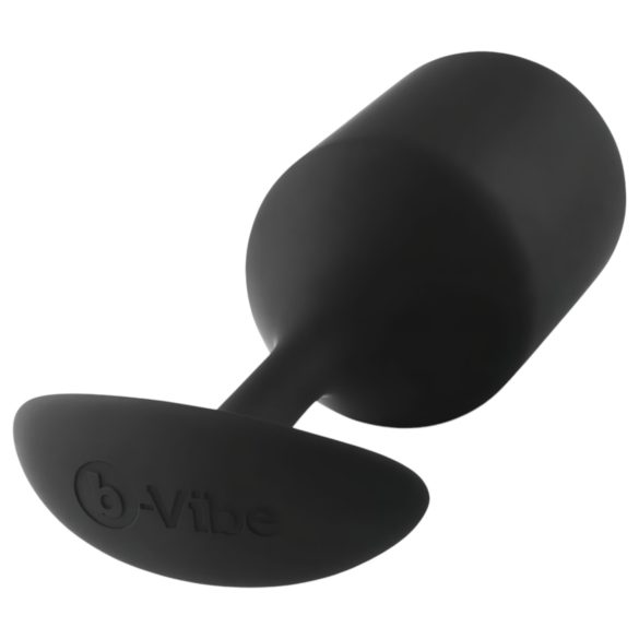 b-vibe Snug Plug 4 - analinis kaištis su dviem rutuliukais 257g - juodas