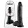 King Cock 10 sėklidžių dildo (25 cm) - juodas