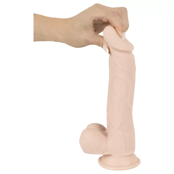 Nature Skin - prilimpantis, realistiškas dildo (natūralus, vidutinis)