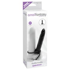   analfantasy Double Trouble - prisegamas analinis dildo (juodas)