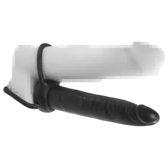 analfantasy - dirželis analinis dvigubas dildo - juodas