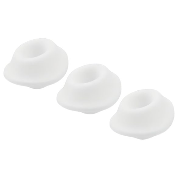 Womanizer Premium S pakaitiniai antgaliai - 3 vnt., balti