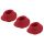 Womanizer Premium S - papildomų antgalių rinkinys - raudona (3 vnt.)