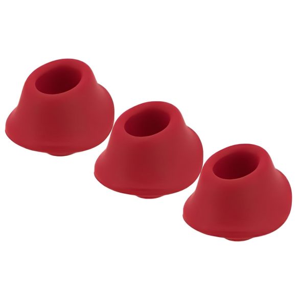 Womanizer Premium M - papildomas siurbiamojo dangtelio rinkinys - raudonas (3 vnt.)