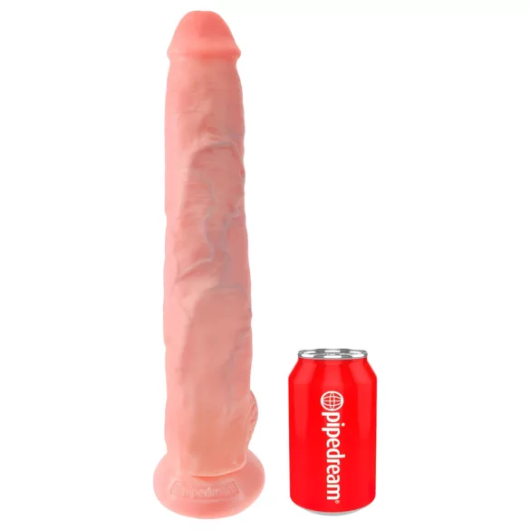 King Cock - didelis dildas su sėklidėmis - natūralios spalvos 35 cm