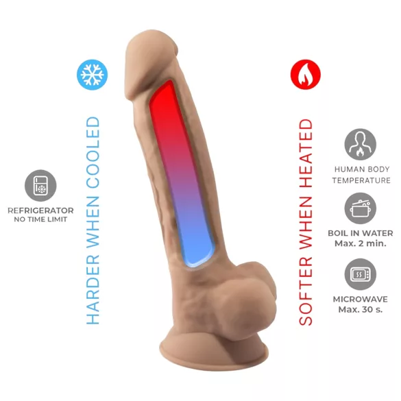 Silexd 7 - dildo su siurbtuku - 17,5 cm - kūno spalvos