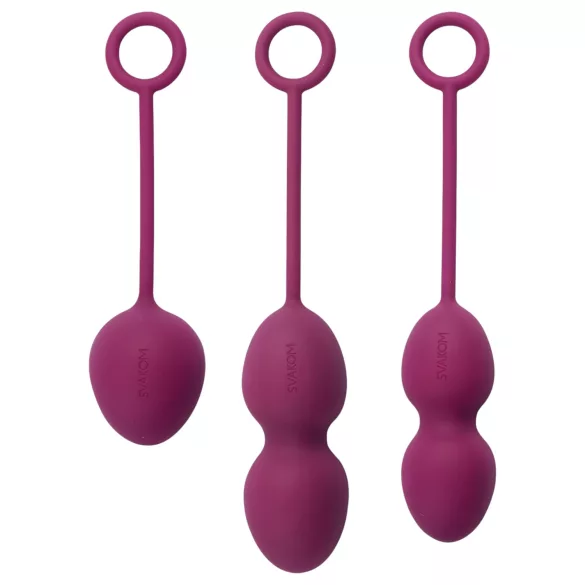 Svakom Nova - geiša kamuoliukų rinkinys 3 vnt - violetinė