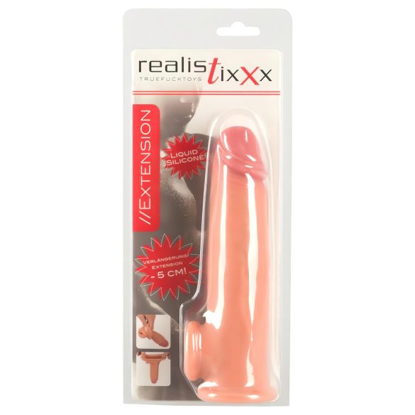 Realistixxx - penio movos su žiedu - 19 cm natūralios spalvos