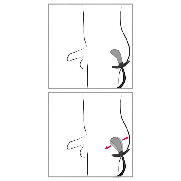 You2Toys - analinis kaištis su rutuliukais, pumpuojamas - juodas