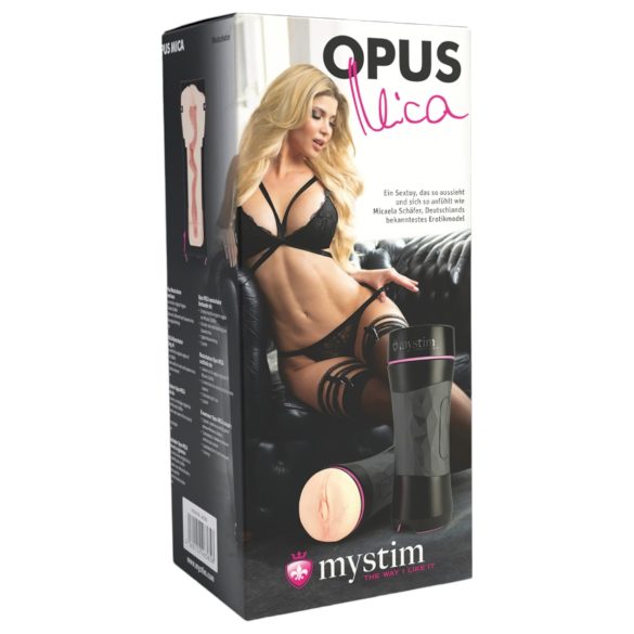 mystim OPUS Mica - realistiškas masturbatorius (natūrali-juoda)