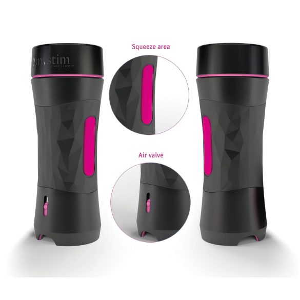 mystim OPUS Mica - realistiška dirbtinė makštis masturbatorius - natūrali/juoda