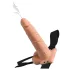 Fetish Strap-On - dirželis su dildo - purškiantis efektas - kūno spalvos