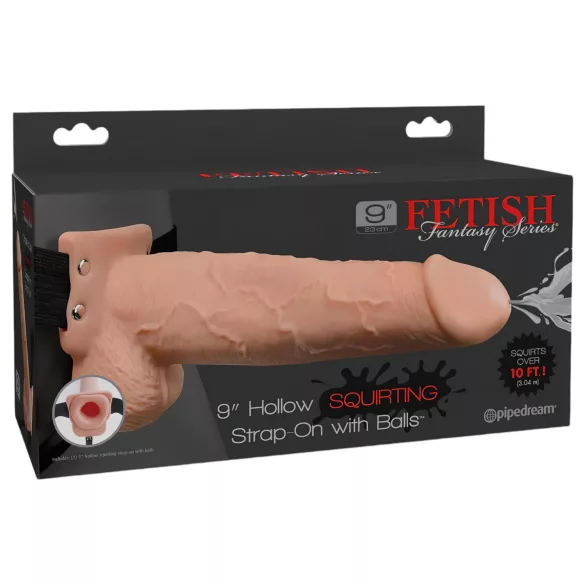 Fetish Strap-On 9 - tuščiaviduris prisegamas ejakuliuojantis dildo