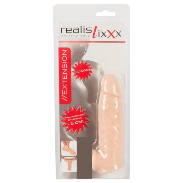Realistixxx - penio mova su sėklidžių žiedu - 16 cm natūrali