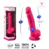 Silexd 7 - prilimpantis, su kapšeliu dildo - 17,5 cm (rožinis)