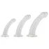 Crystal Clear - analinis dildo rinkinys - 3 dalys - permatomas