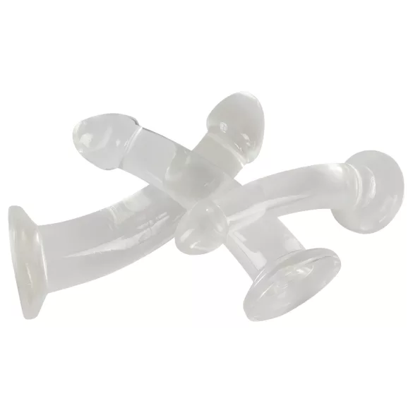 Crystal Clear - analinis dildo rinkinys - 3 dalys - permatomas