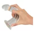 Crystal Clear - analinis dildo rinkinys - 3 dalys - permatomas