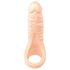 Realistixxx Double F - tikroviškas dildo su penio žiedu (natūrali spalva)
