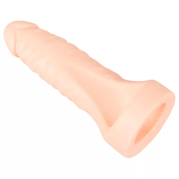 Realistixxx - dvigubas realistiškas dildo su penio žiedu - kūno spalvos