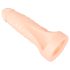 Realistixxx Double F - tikroviškas dildo su penio žiedu (natūrali spalva)