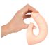 Realistixxx Double F - tikroviškas dildo su penio žiedu (natūrali spalva)