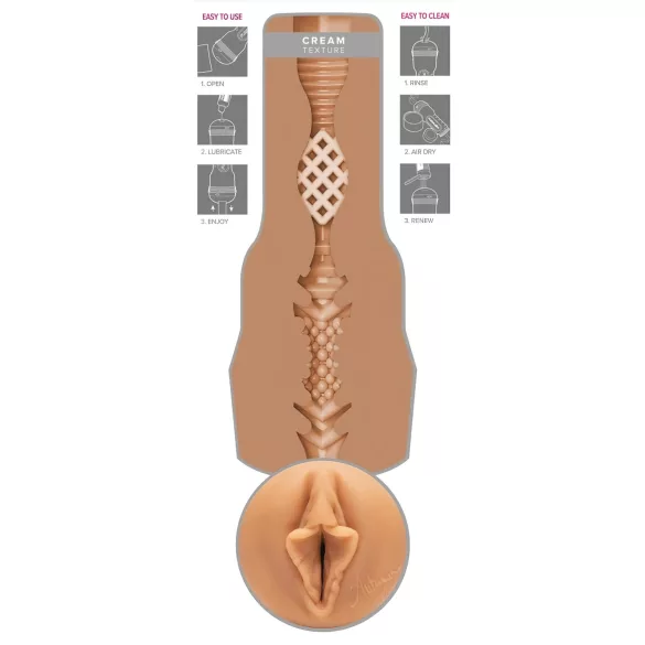 Fleshlight - masturbatorius - realistiška makštis - kūno spalvos