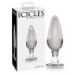 Icicles Nr. 26 - kūginis stiklinis analinis kaištis (skaidrus)