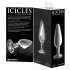 Icicles Nr. 26 - kūginis stiklinis analinis kaištis (skaidrus)