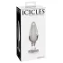 Icicles Nr. 26 - kūginis stiklinis analinis kaištis (skaidrus)