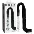Icicles No. 38 - stiklinis dildo ir odinis botagas - skaidrus/juodas