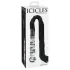 Icicles No. 38 - stiklinis dildo ir odinis botagas - skaidrus/juodas