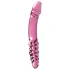Icicles No. 57 - stiklinis dvigubas dildo su peniu - rožinis