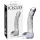 Icicles No. 61 - stiklinis dildo su sėklidėmis ir penius - permatomas
